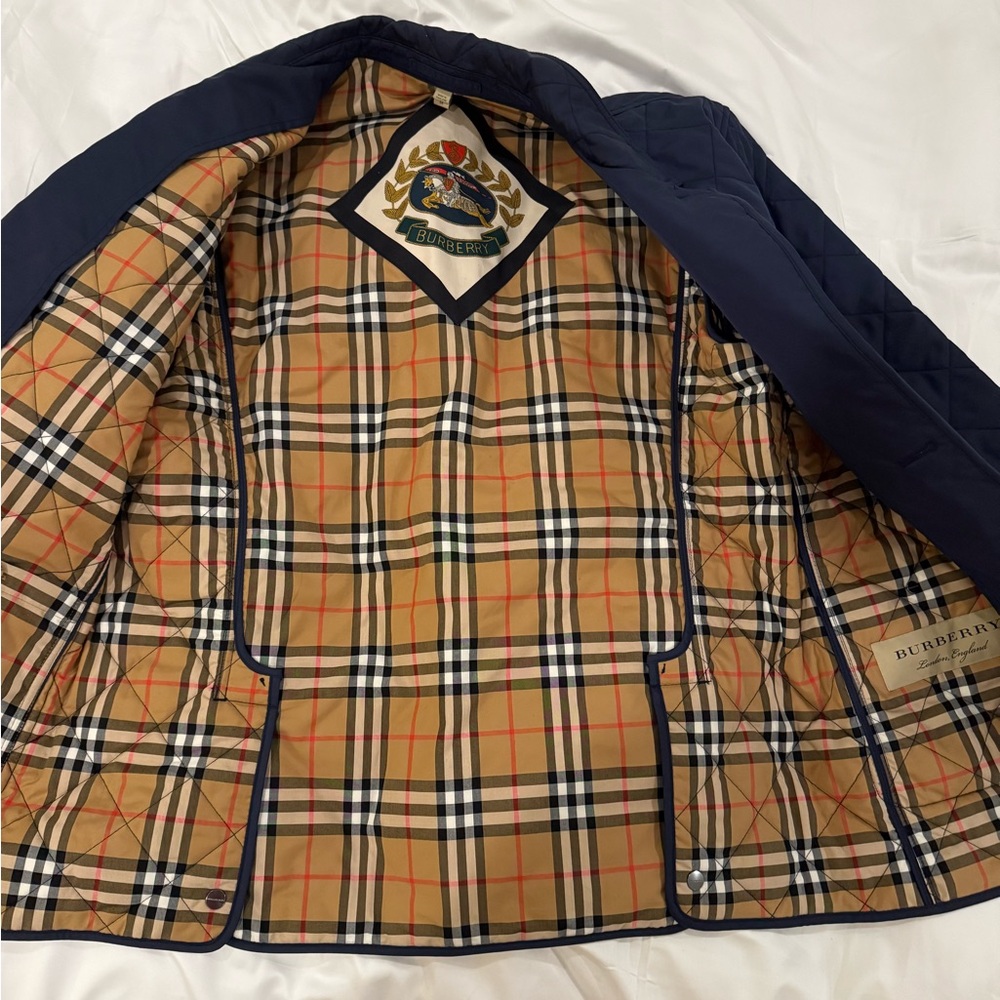 Burberry Navy Quilted Jacket - Picture 3 of 6